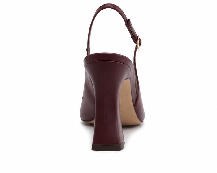 Scarpin Couro Slingback Salto Taça Bordô Arezzo — foto 3
