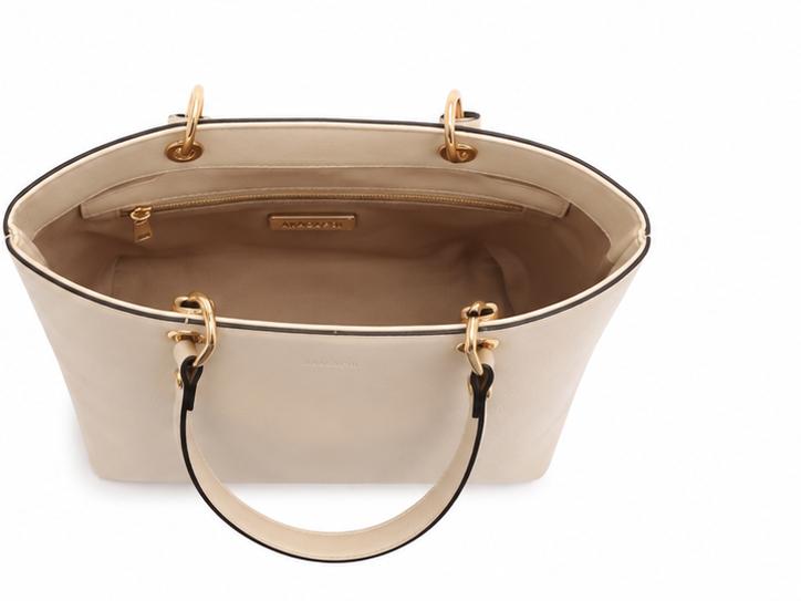 Bolsa Tote Anacapri Couro Creme Anacapri — foto 4